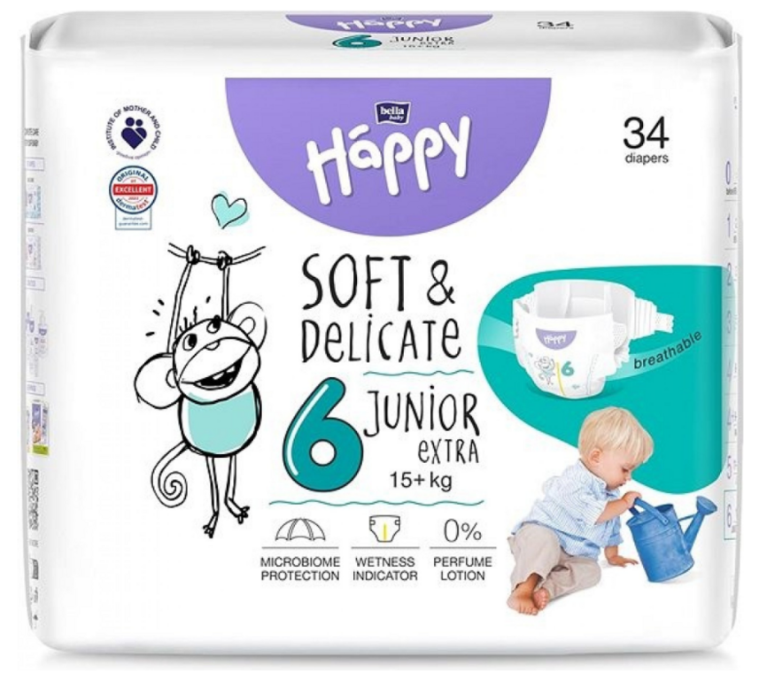 BELLA HAPPY SOFT & DELICATE JUNIOR 6 15+KG 34KG