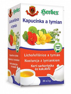 HERBEX ČAJ KAPUCÍNKA A TYMIÁN 20x2G