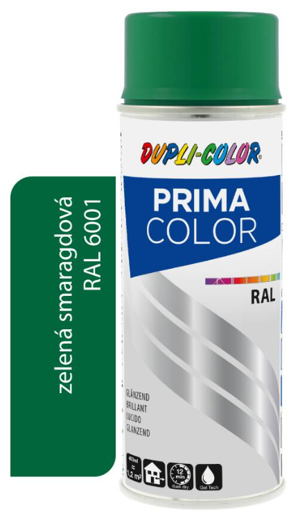 DUPLI COLOR PRIMA SPRAY RAL 6001 ZELENÁ SMRAGDOVÁ 400ML LESK