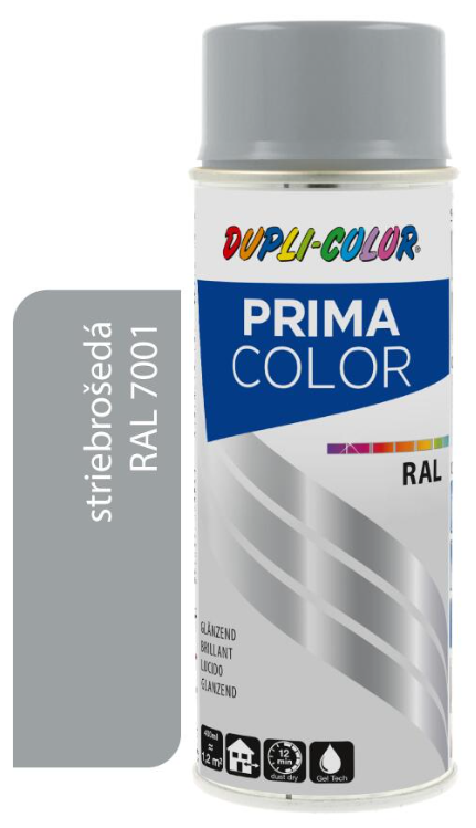 DUPLI COLOR PRIMA SPRAY RAL7001 STIREBORNOŠEDÁ 400ML LESK
