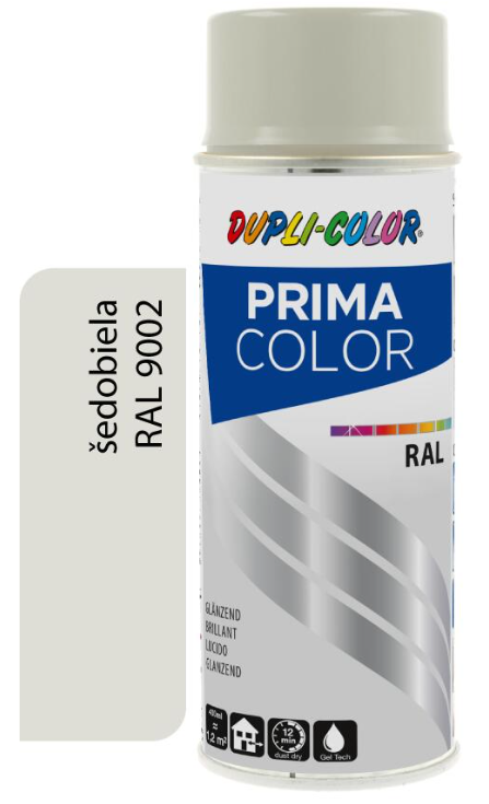 DUPLI COLOR PRIMA SPRAY RAL 9002  ŠEDOBIELA 400ML LESK