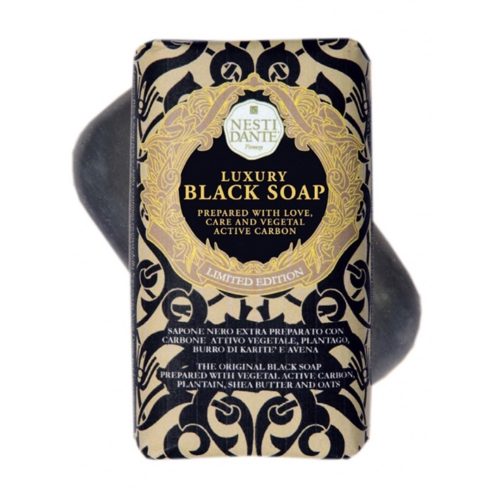 Nesti Dante Luxury Black tuhé mydlo, 250 g