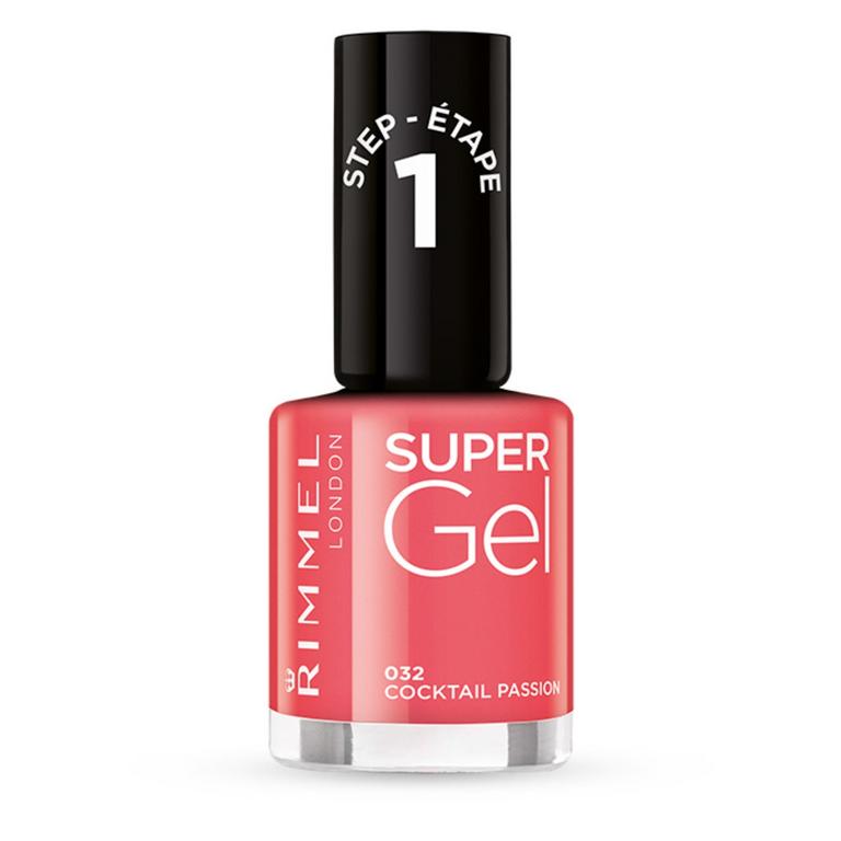 Rimmel London Super Gel farebný gélový lak na nechty 032 Cocktail Passion, 12 ml