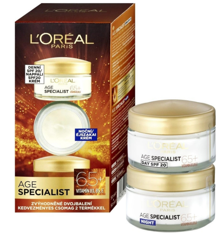 LOREAL KRÉM AGE 50 ML DENNÝ+NOČNÝ 65+ 2x50 ML