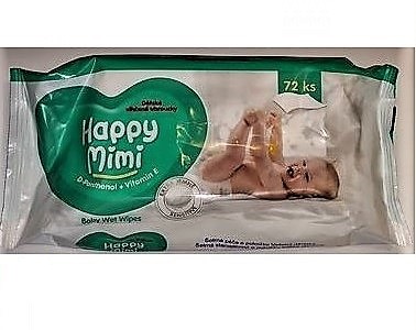 HAPPY MIMI DETSKÉ VLHČENÉ UTIERKY PANTENOL 72 KS