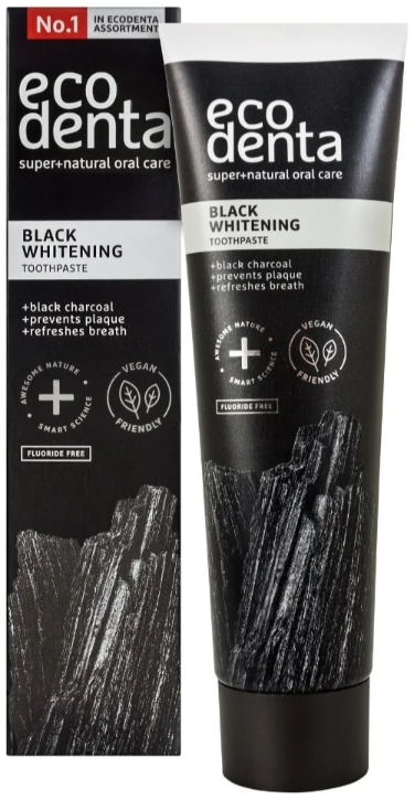 Ecodenta Čierna bieliaca zubná pasta, 100 ml