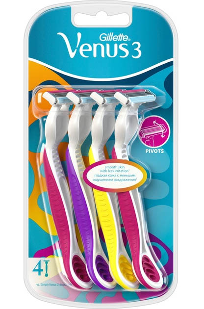 GILLETTE SIMPLY VENUS 3 JEDNORÁZOVÉ HOLIACE STROJČEKY 4 KS
