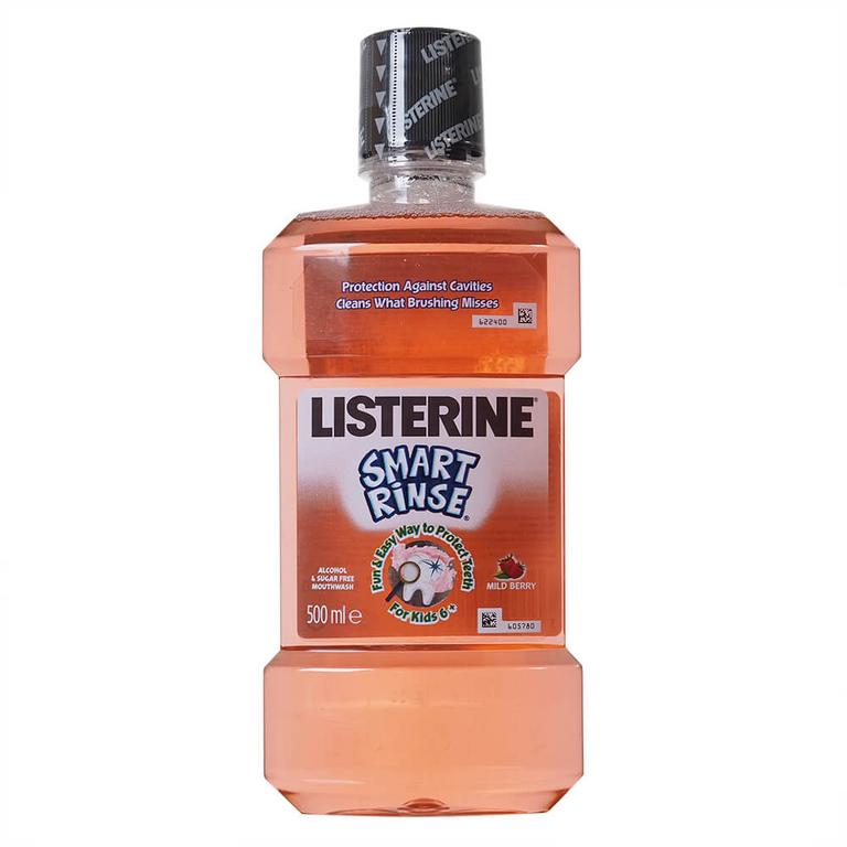 LISTERINE ÚSTNA VODA KIDS SMART RINSE BERRY 500 ML