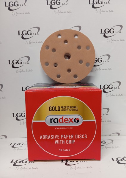 Radex Gold Brúsny disk so suchým zipsom 150 mm, 15 dier, P60–P2000