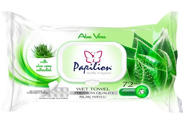 PAPILON VLHČENÉ UTIERKY ALOE VERA 100 KS