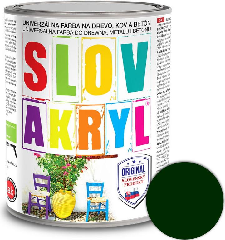 SLOVAKRYL 0551 0.75KG TMAVOZELENÝ
