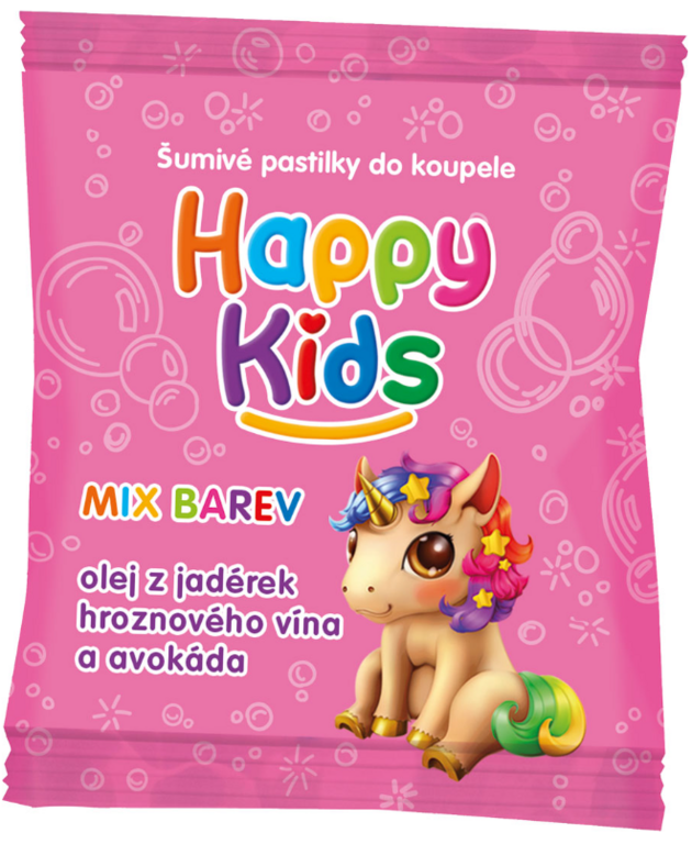HAPPY KIDS ŠUMIVÉ PASTILKY DO KÚPEĽA 1KS - MIX VARIANT