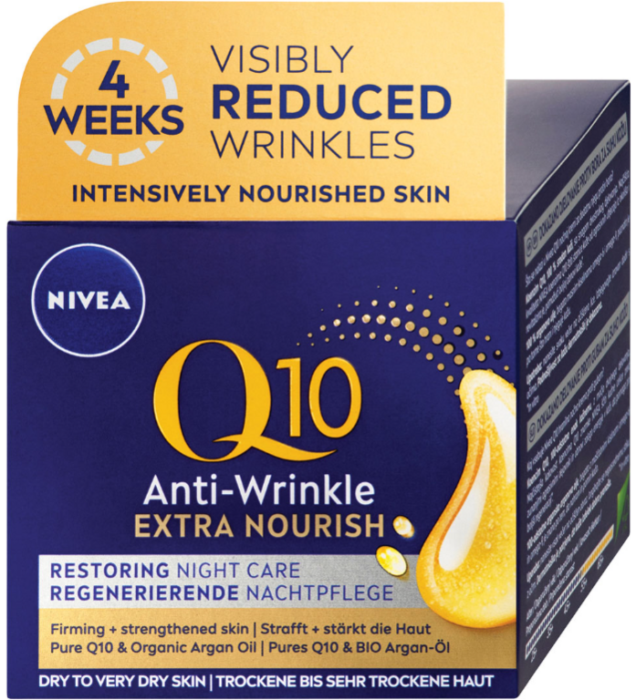 NIVEA Q10 EXTRA NOURISH KRÉM PROTI RÁSKAM NOČNÝ 50ML