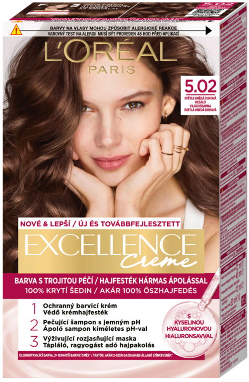 LOREAL EXCELLENCE 5.02 SVETLÁ HNEDÁ DÚHOVÁ
