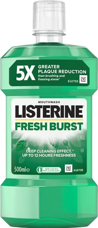 Listerine Fresh Burst ústna voda, 500 ml