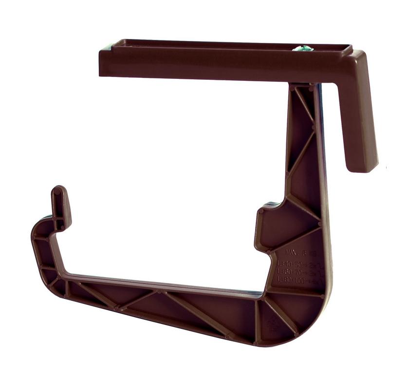 Prosperplast Hangplast Balkónový držiak na hrantík hnedý, 20/25 × 19 cm