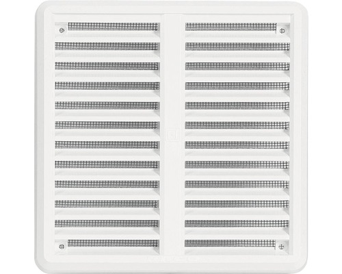 Ventilačná mriežka so sieťkou proti hmyzu, 150 × 150 mm, biela