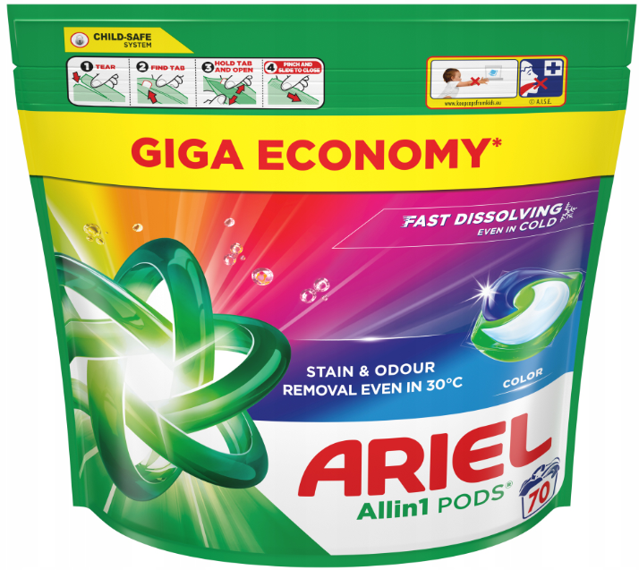 ARIEL TABLETY NA PRANIE COLOR 70 PD