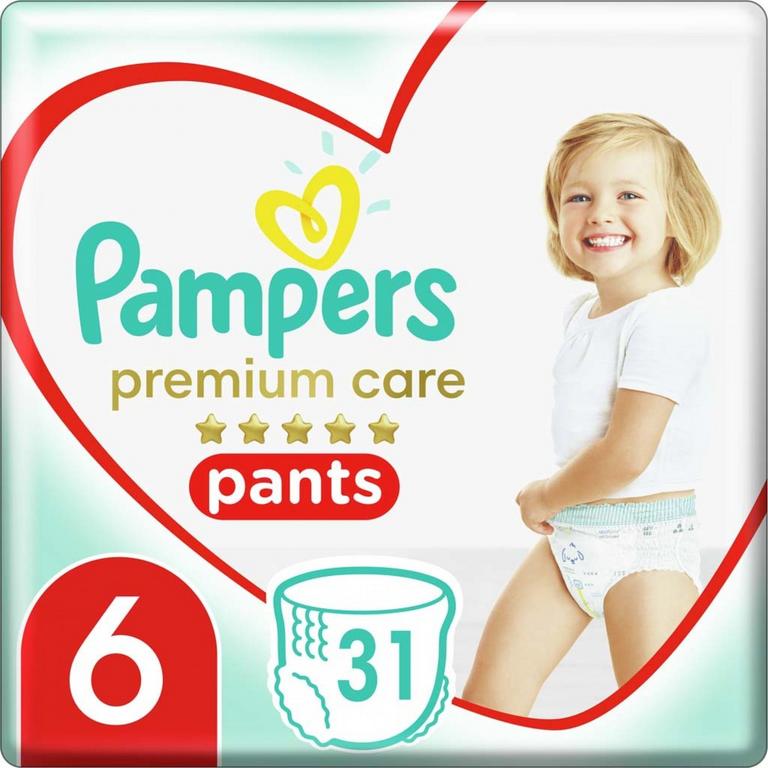 PAMPERS PREMIUM CARE PANTS VEĽ. 6 (15+ KG) 31 KS