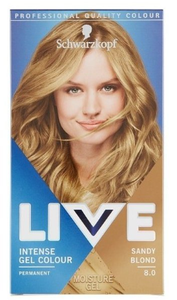 SCHWARZKOPF LIVEINTENSE GEL COLOUR SANDY BLOND 8.0