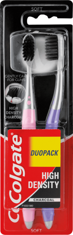 COLGATE ZUBNÁ KEFKA DENSITY CHARCHOAL SOFT 2 KS