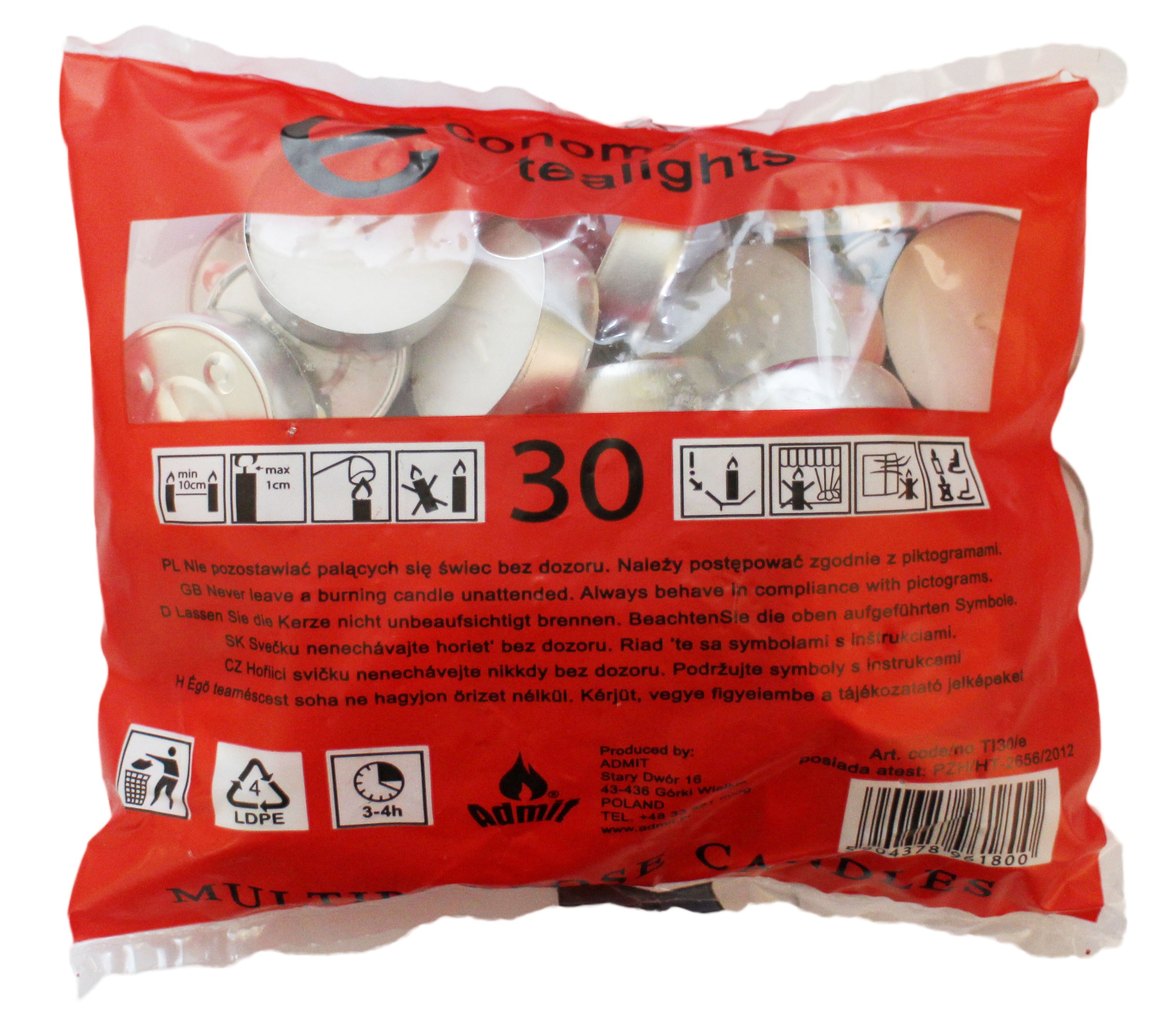 Coroplast Čajové sviečky Tealights, 30 ks