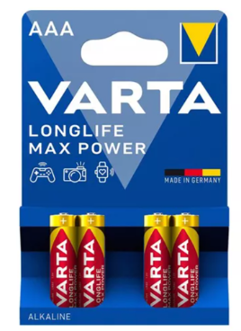 VARTA LONGLIFE MAX POWER ALKALINE LR3 4 KS