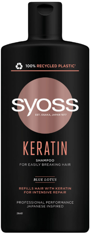 SYOSS ŠAMPÓN KERATIN PRE JEMNÉ A LÁMAVÉ VLASY 440ML