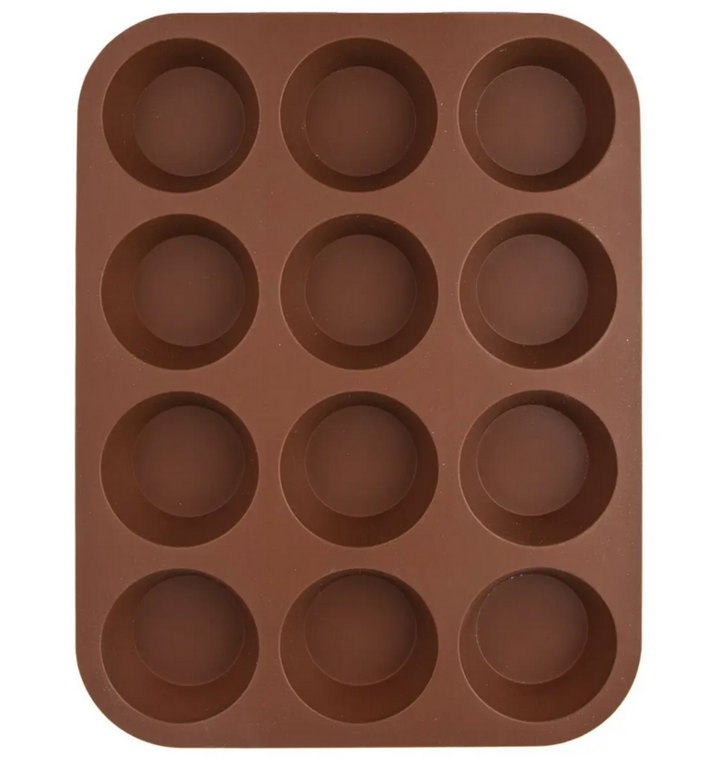 FORMA NA MUFFINY/SILIKÓN 12KS HNEDÁ