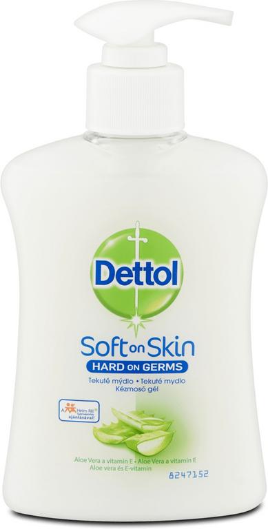 Dettol Soft on Skin tekuté mydlo Aloe Vera a vitamín E, 250 ml