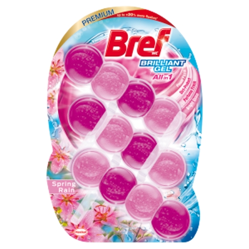 BREF WC POWER BRILLIANT GEL  SPRING RAIN 3KS