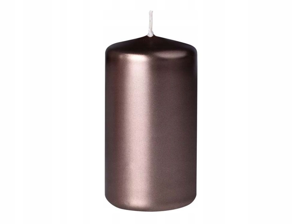 Emocio Sviečka valec, metalická hnedá, 60×110 mm