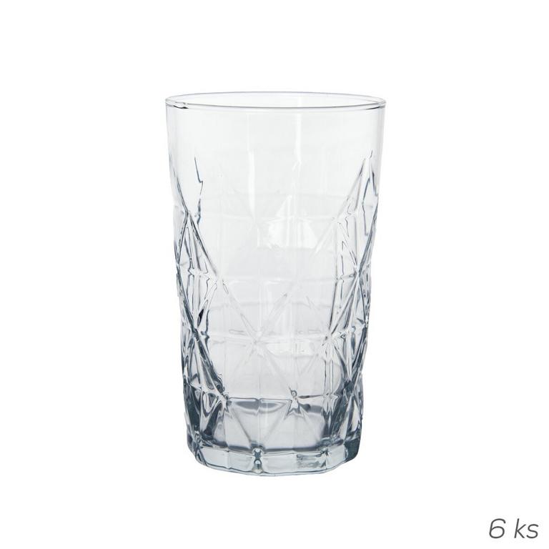Poháre na vodu Keops, číre sklo, 460 ml, sada 6 ks