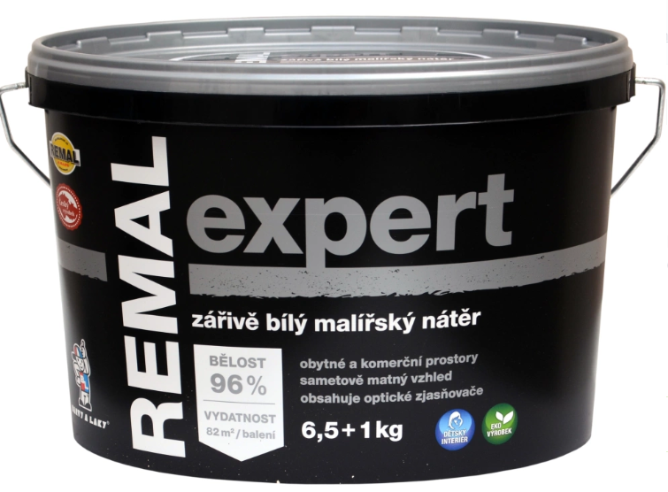 REMAL EXPERT ŽIARIVO BIELA MALIARSKA FARBA 6,5+1KG