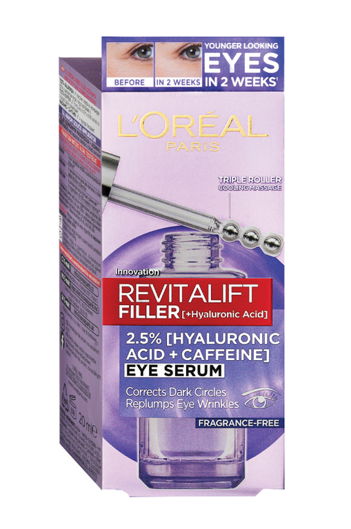 LOREAL SÉRUM OČNÉ REVITALIFT FILLER S KYSELINOU HYALURÓNOVOU 20ML