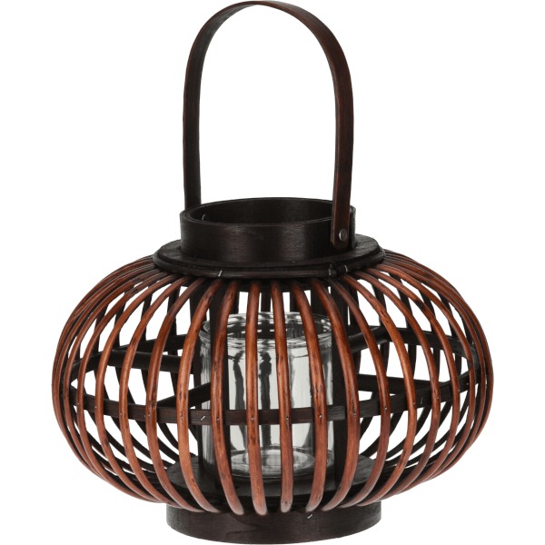 Prútený lampáš s uchom a závesom na sviečku, 315×245 mm