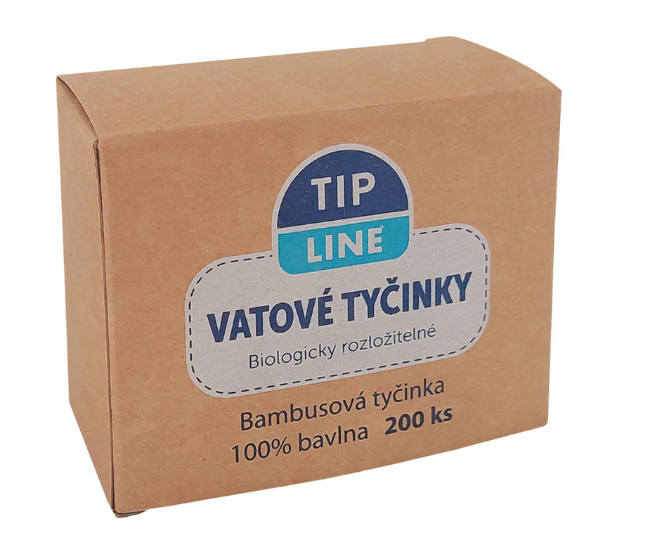 TIP LINE VATOVÉ TYČINKY  KRABIČKA BAMBUS 200KS