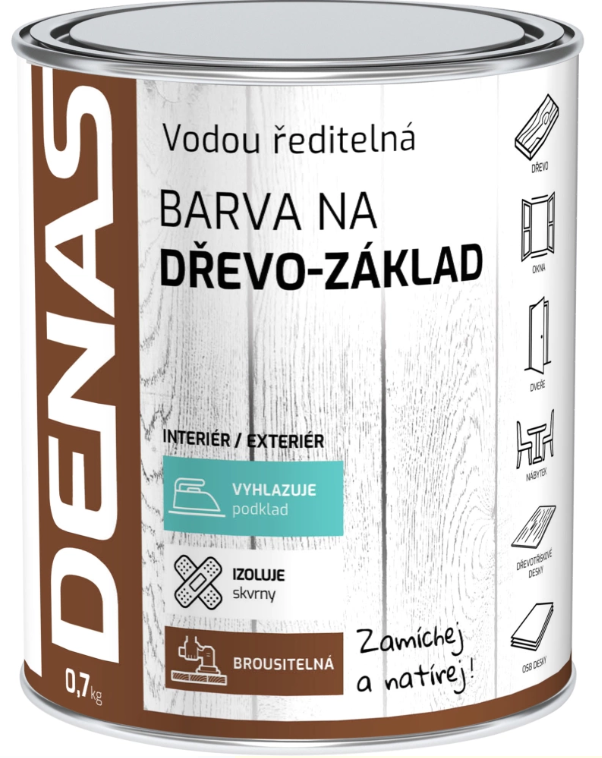 DENAS ZÁKLAD NA DREVO 0100 BIELA 0,7KG