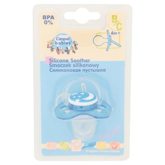 Canpol Babies Silikónový upokojujúci cumlík okrúhly, 6m+