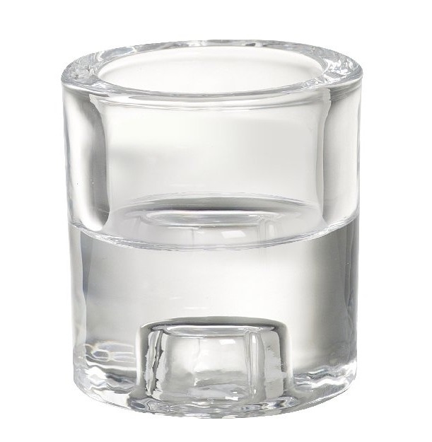 SVIETNIK BOLSIUS SKLO 2V1 NA ČAJOVÚ/KÓNICKÚ SVIEČKU 60X65MM