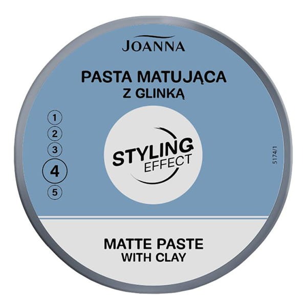Joanna Styling Effect Zmatňujúca pasta na vlasy s ílom, 100 g