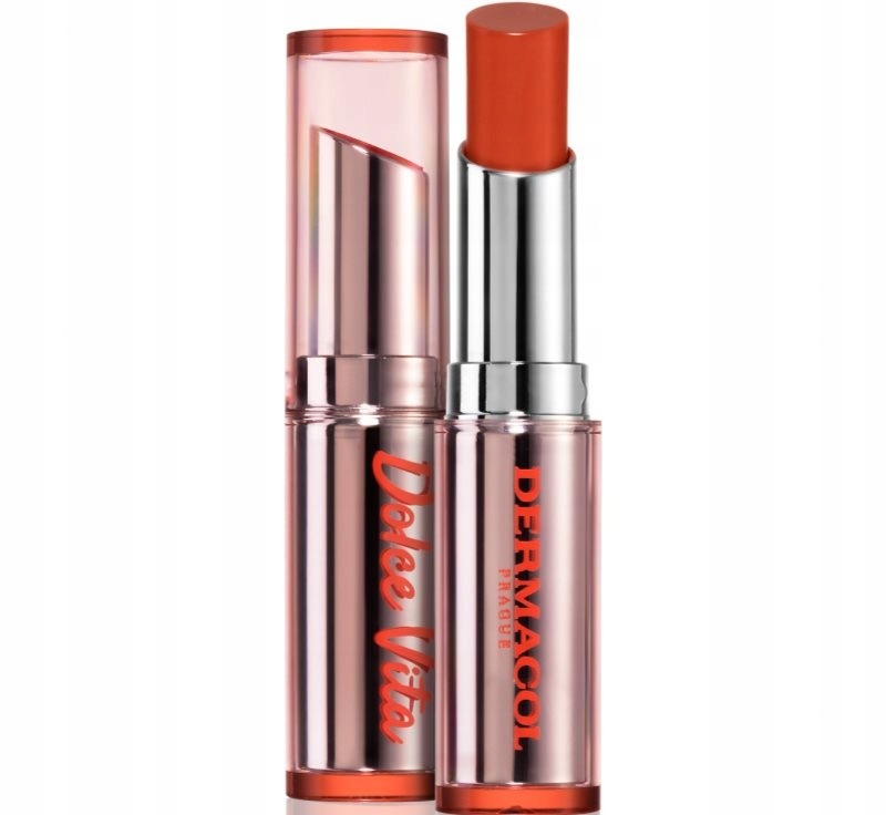 Dermacol Dolce Vita hydratačný rúž, odtieň 05 oranžovo-červená, 3 g