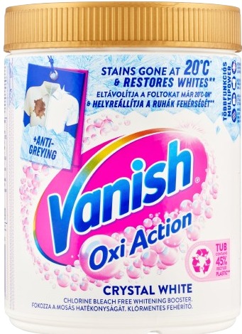 Vanish Oxi Action Crystal White prášok na škvrny, 470 g