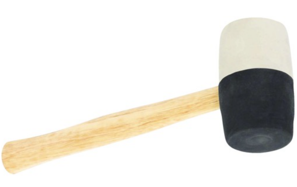 KLADIVO GUMENNÉ ČIERNOBIELE DREVENÁ RUKOVÄŤ 65MM