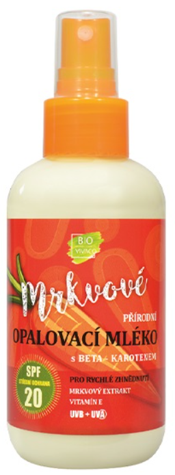 VIVACO SUN MRKVA OPAĽOVACIE MLIEKO OF20 150ML S BETAKAROTÉNOM