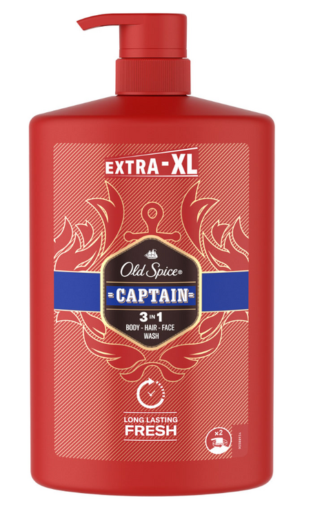 OLD SPICE SPRCHOVÝ GÉL A ŠAMPÓN CAPTAIN PUMPA 1L
