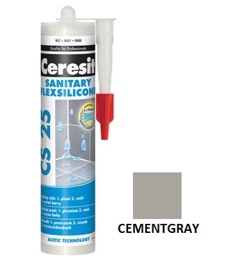 CERESIT CS25 SILIKÓN SANITÁRNY CEMENTGRAY 280ML