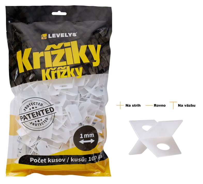 LEVELYS KRÍŽIKY 1MM 100KS