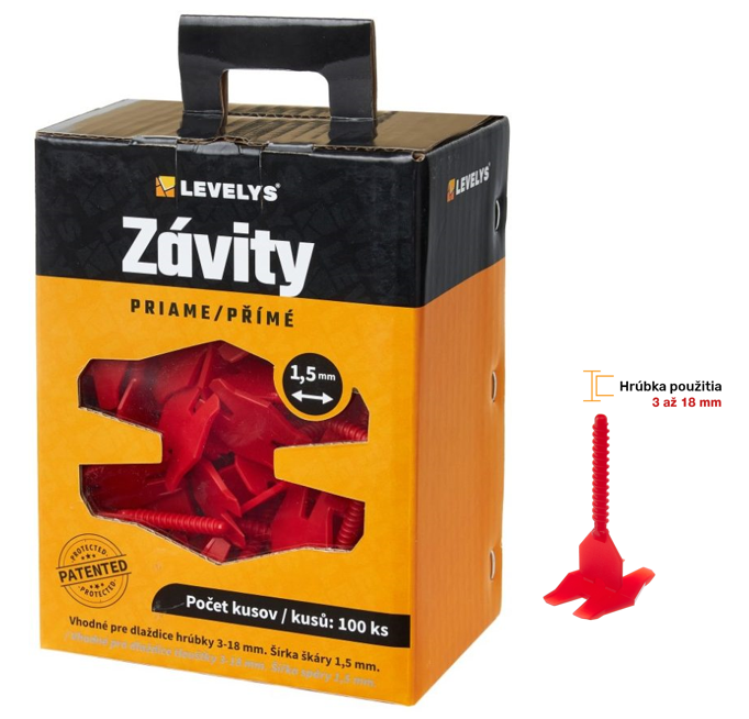 LEVELYS ZÁVIT PRIAMY 1,5MM 100KS