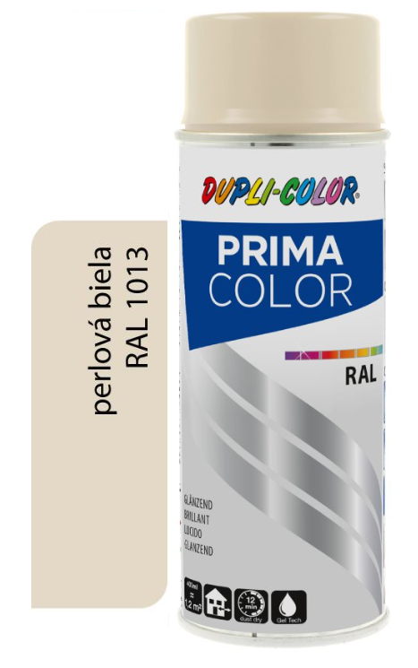 DUPLI COLOR PRIMA SPRAY RAL 1013 PERLOVÁ BIELA 400ML LESK
